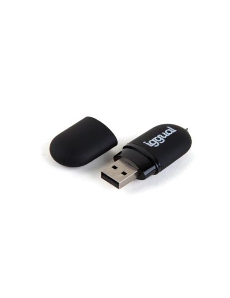 Iggual lápiz usb 2.0 16gb pen16 negro con tapa
