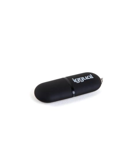 Iggual lápiz usb 2.0 16gb pen16 negro con tapa