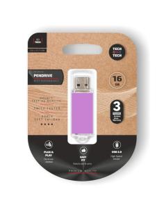 Tech one tech basic pendrive 16gb usb 2.0 purple