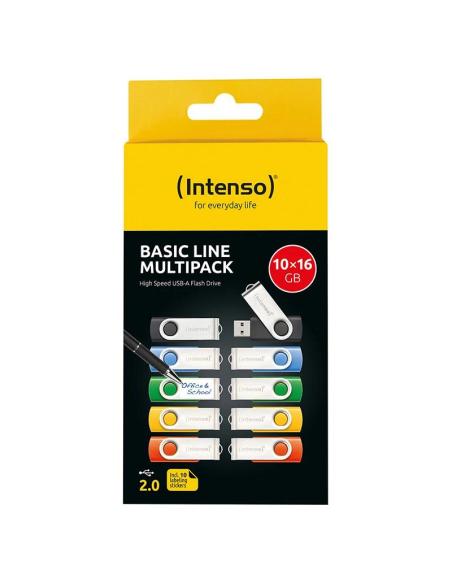 Intenso basic line multipack lápiz usb 2.0 8gb 10u