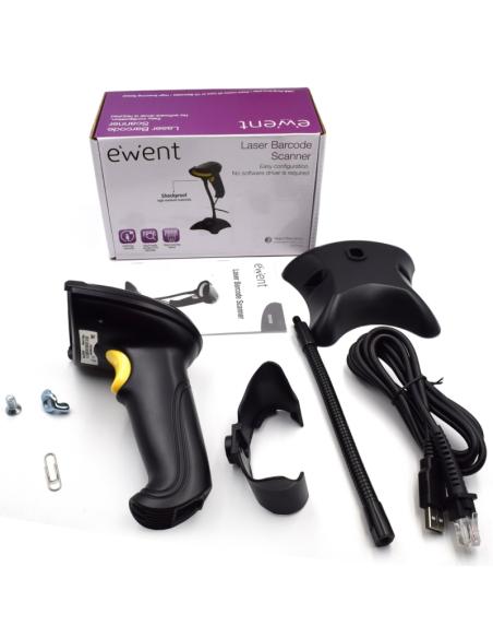 Ewent lector código de barras ew3400 1d láser usb