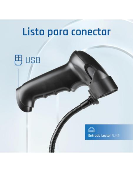 Iggual lector código barras 2d usb gatillo soporte