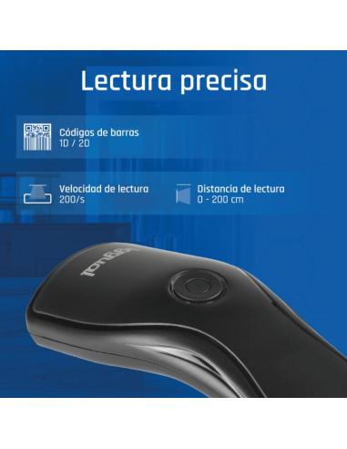 Iggual lector código barras 2d usb botón soporte