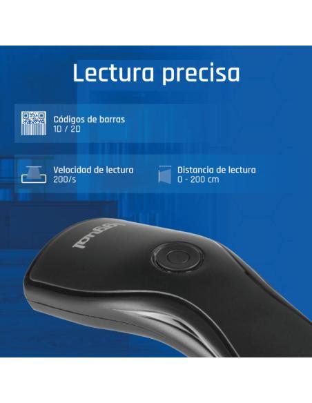 Iggual lector código barras 2d usb botón soporte
