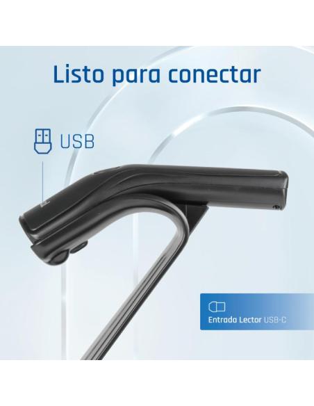 Iggual lector código barras 2d usb botón soporte