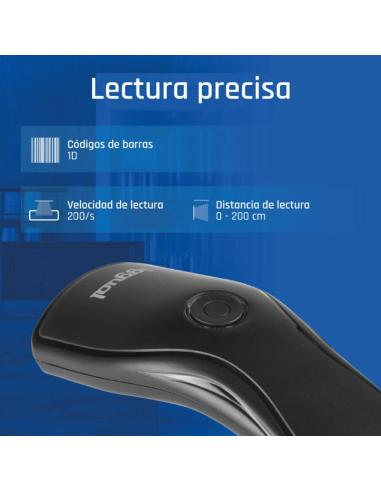 Iggual lector código barras 1d usb botón soporte