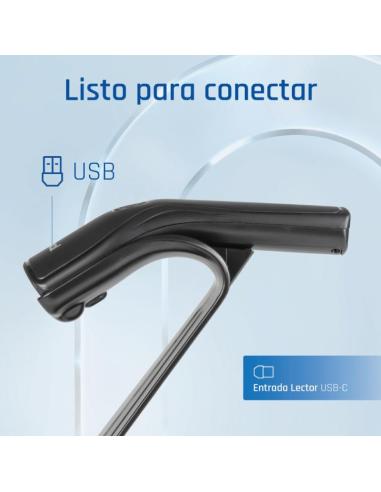 Iggual lector código barras 1d usb botón soporte