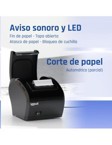 Iggual impresora térmica tp8002 usb+rs232+ethernet