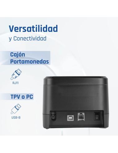 Iggual impresora térmica tickets tp easy 58 usb+rj