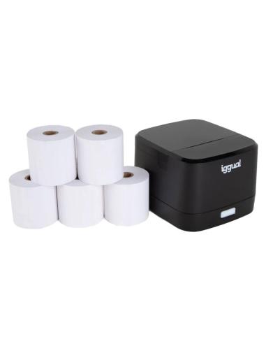 Iggual kit impresora térmica tp easy 58 + 5 rollos