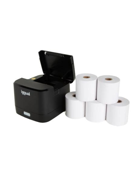 Iggual kit impresora térmica tp easy 58 + 5 rollos