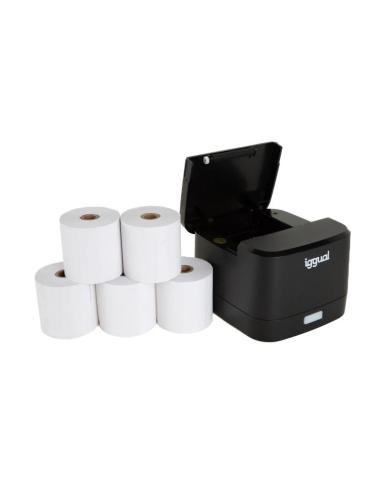 Iggual kit impresora térmica tp easy 58 + 5 rollos