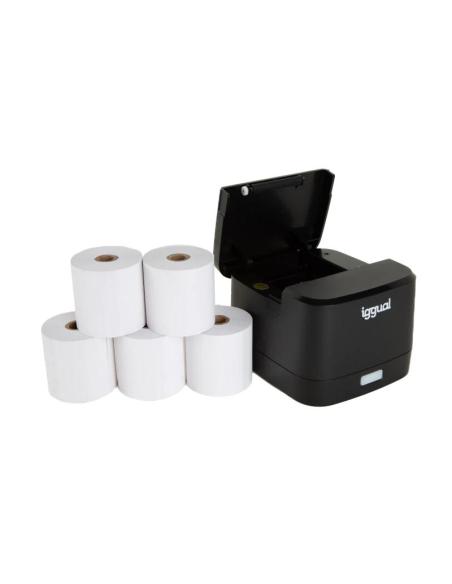 Iggual kit impresora térmica tp easy 58 + 5 rollos