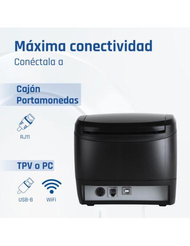 Iggual impresora térmica tp easy 80 usb+rj11 wifi