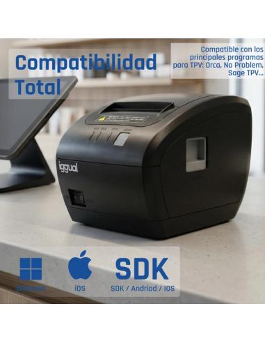 Iggual impresora térmica tp easy 80 usb+rj11 wifi