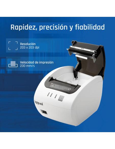 Iggual impresora térmica tp easy 80w usb+rj11 blan
