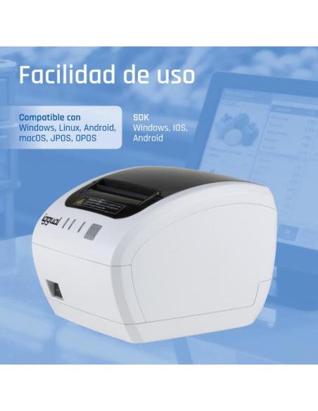 Iggual impresora térmica tp easy 80w usb+rj11 blan