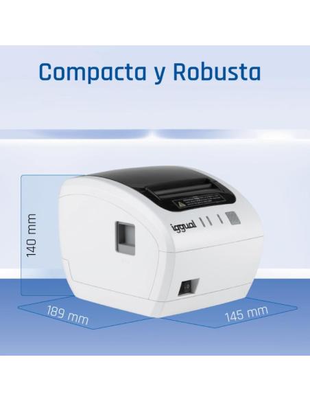 Iggual impresora térmica tp easy 80w usb+rj11 blan