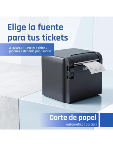 Iggual impresora térmica tp9000 usb+rj45+rj45rs232