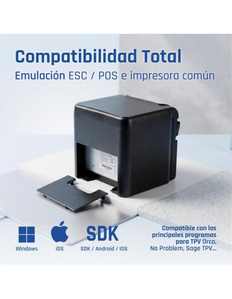 Iggual impresora térmica tp9000 usb+rj45+rj45rs232