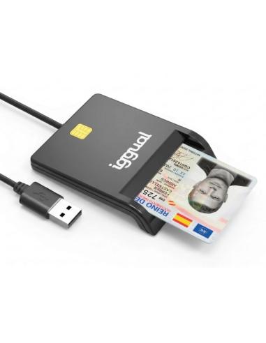 Iggual lector dni sip tarjetas id usb 2.0 negro