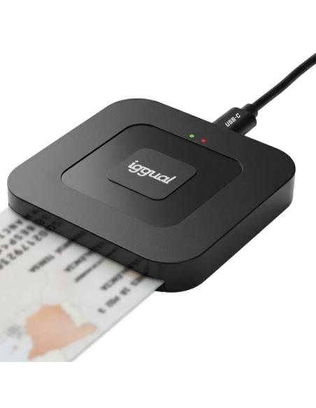 Iggual lector dni sip tarjetas id usb-a / tipo c