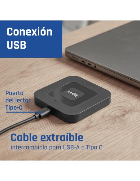 Iggual lector dni sip tarjetas id usb-a / tipo c
