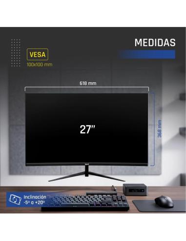 Iggual monitor 27" ips 1ms fhd 120hz vga hdmi slim