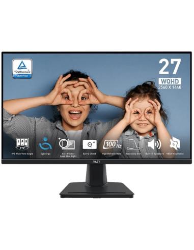 Msi mp275q monitor 27" ips wqhd100h vga hdmi mm