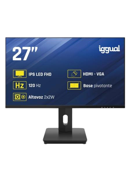 Iggual monitor 27" vga hdmi 120hz pivotante aa mm