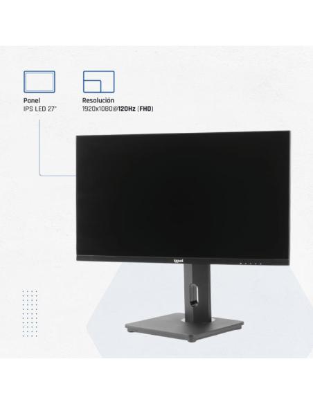 Iggual monitor 27" vga hdmi 120hz pivotante aa mm
