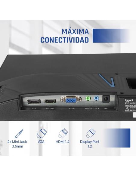 Iggual monitor 21,5" ips 1ms fhd 120hz vga hdmi dp