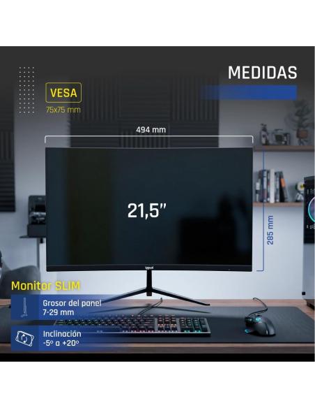 Iggual monitor 21,5" ips 1ms fhd 120hz vga hdmi dp