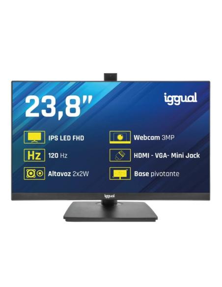 Iggual monitor 24" 120hz 1ms hdmi vga mm aa webcam