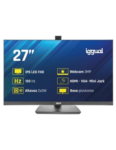 Iggual monitor 27" 120hz 1ms hdmi vga mm aa webcam