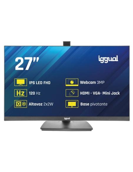 Iggual monitor 27" 120hz 1ms hdmi vga mm aa webcam