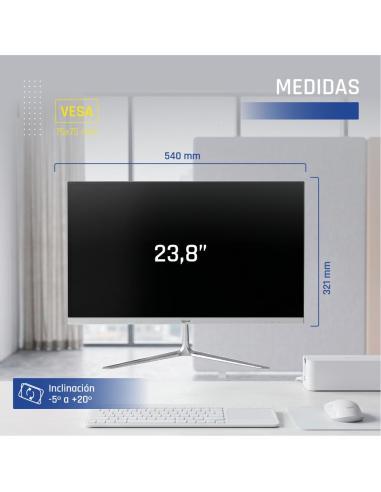Iggual monitor 24" ips 1ms fhd 120hz mm blanco