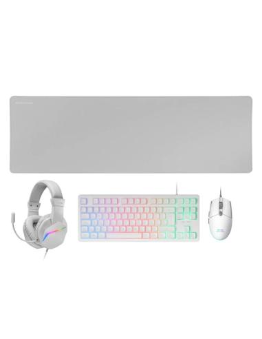 Mars gaming combo gaming mcp-rgb3w 4en1 blanco