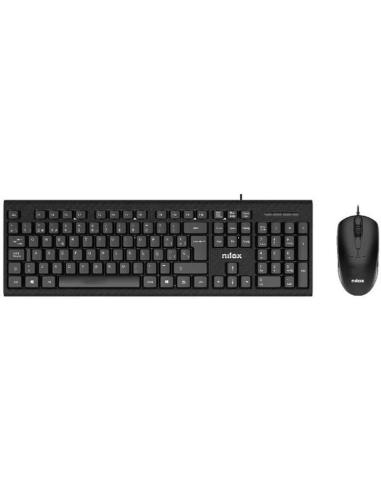 Nilox kit teclado+raton nxkme0011 usb negro