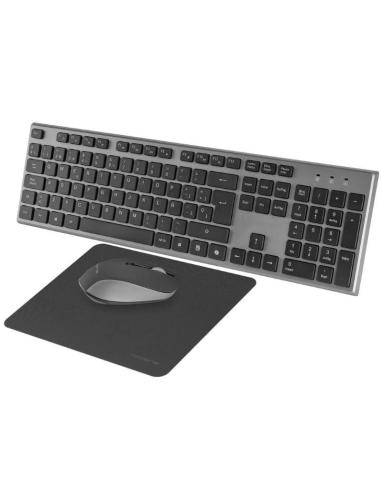 Tacens 3en1 teclado+ratón+alfom inalámbrico negro