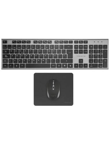 Tacens 3en1 teclado+ratón+alfom inalámbrico negro