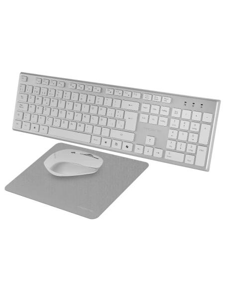 Tacens 3en1 teclado+ratón+alfom inalámbrico blanco