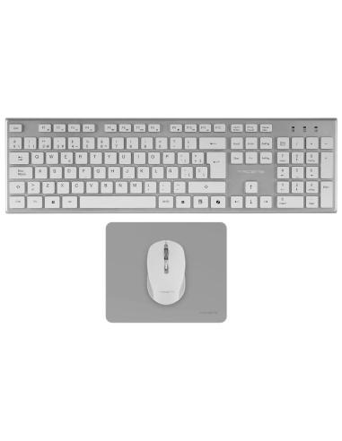 Tacens 3en1 teclado+ratón+alfom inalámbrico blanco