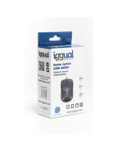 Iggual ratón óptico com-basic-800dpi negro