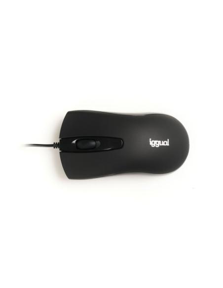 Iggual ratón óptico com-business-1200dpi negro