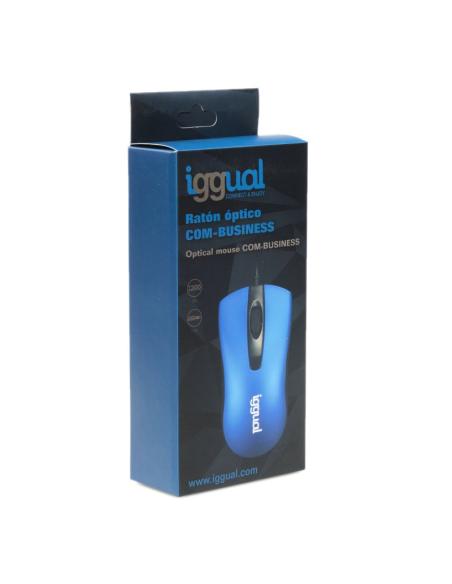 Iggual ratón óptico com-business-1200dpi azul