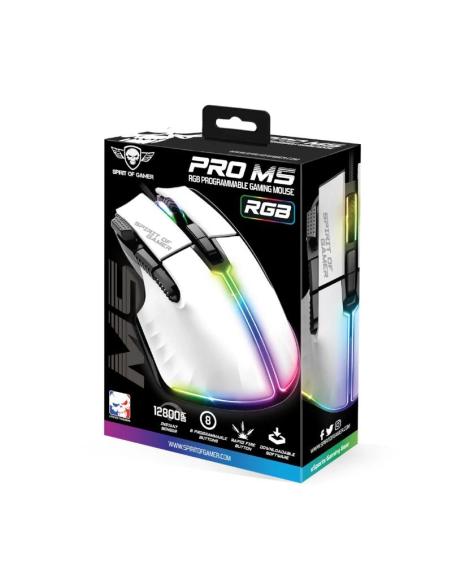 Spirit of gamer raton souris pro m5 blanco