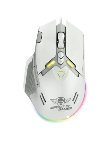 Spirit of gamer ratón elite m60 blanco rgb