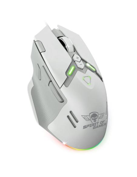Spirit of gamer ratón elite m60 blanco rgb