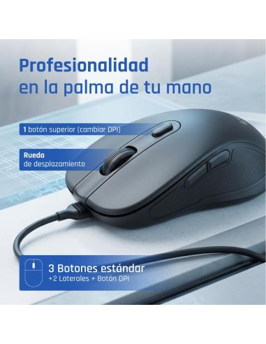 Iggual ratón usb office-elite-pro-6d 3600dpi